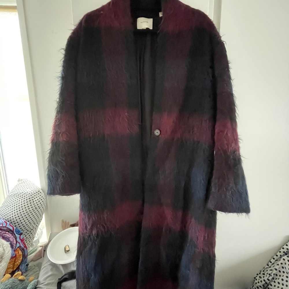 Vince Plaid Coat
